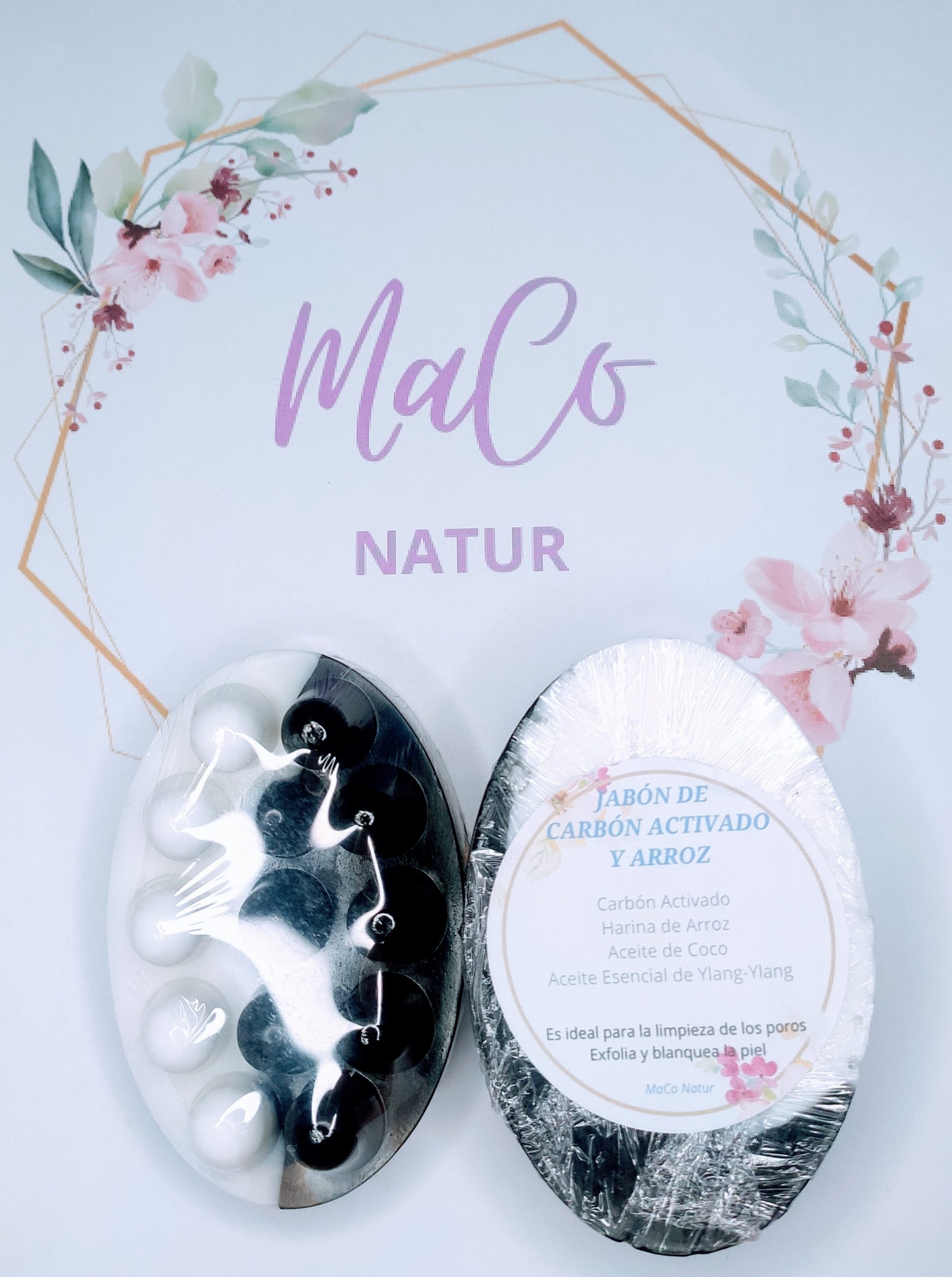 Jabón de Glicerina con Carbón Activado y Arroz - Imagen 4